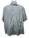 Bottega Veneta Size 50 Blue Silk Solid Button Up Men's Short Sleeve Blue / 50