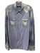 Dsquared Size 56 Blue Cotton Gingham Denim Accent Button up Long Sleeve Shirt Blue / 56