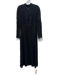 Reformation Size 2 Black Viscose Long Sleeve Semi Sheer Button Detail Dress Black / 2