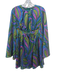 Alice McCall Size 4 Blue, Green & Pink Viscose Blend Metallic Thread Dress Blue, Green & Pink / 4
