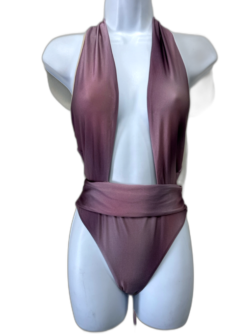 PQ Swimwear Size M Dusty Purple Polyamide Blend Gradient Tie Waist Swimsuit Dusty Purple / M