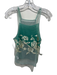 La Perla Size 10 Seafoam Green & Cream Viscose Blend Mesh Floral Embroidery Top Seafoam Green & Cream / 10