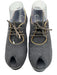 Fendi Shoe Size 39.5 Gray & Gold Felted Wool Lace Up Detail Stiletto Booties Gray & Gold / 39.5