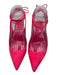 Christian Louboutin Shoe Size 36.5 Neon Pink Suede Lace Up Ankle Booties Neon Pink / 36.5