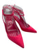 Christian Louboutin Shoe Size 36.5 Neon Pink Suede Lace Up Ankle Booties Neon Pink / 36.5