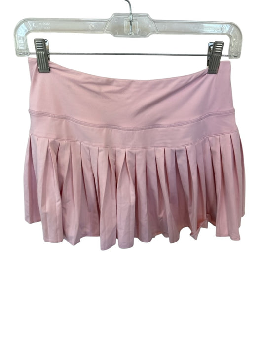 Goldhinge Size Est S Pink Nylon Blend Pleated Athletic Skirt Pink / Est S