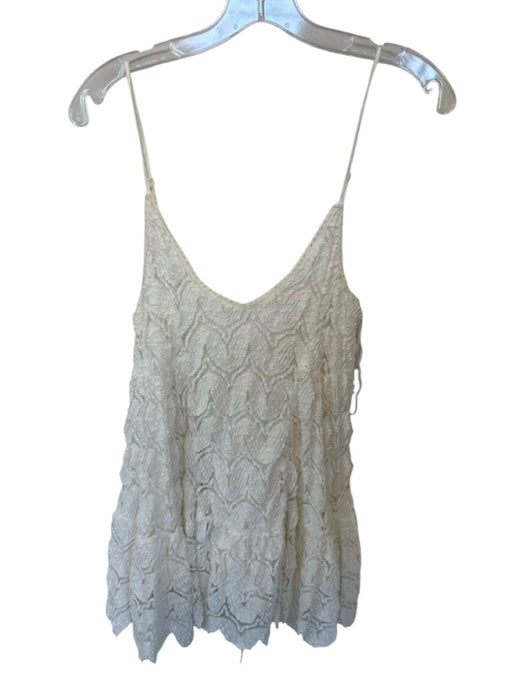 Mustard Seed Size S White Polyester Lace Overlay Spaghetti Strap Mini Dress White / S