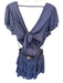 Mustard Seed Size M Purple Polyester Pleated Sinched Detail Open Back Dress Purple / M