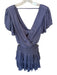 Mustard Seed Size M Purple Polyester Pleated Sinched Detail Open Back Dress Purple / M