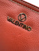 Mario Valentino Red & Gold Pebble Leather Suede Logo Detachable Chain Bag Red & Gold / Small