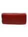 Mario Valentino Red & Gold Pebble Leather Suede Logo Detachable Chain Bag Red & Gold / Small
