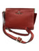 Mario Valentino Red & Gold Pebble Leather Suede Logo Detachable Chain Bag Red & Gold / Small