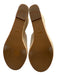 Coach Shoe Size 8.5 Cream & Gold Leather Raffia Base Platform Espadrille Sandals Cream & Gold / 8.5