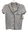 Roller Rabbit Size XXS Blue & White Cotton Hearts Button Down Short Set Blue & White / XXS