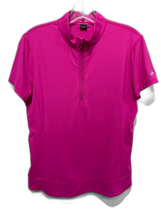 Greyson Size M Hot pink Nylon Blend Short Sleeve High Neck Athletic Top Hot pink / M