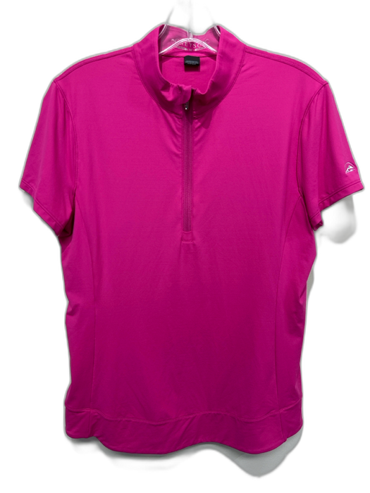 Greyson Size M Hot pink Nylon Blend Short Sleeve High Neck Athletic Top Hot pink / M
