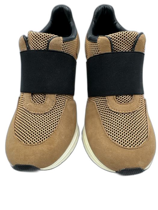 Sneex Shoe Size 6 Tan & black Textile & Leather Upper Suede Detail Sneakers Tan & black / 6