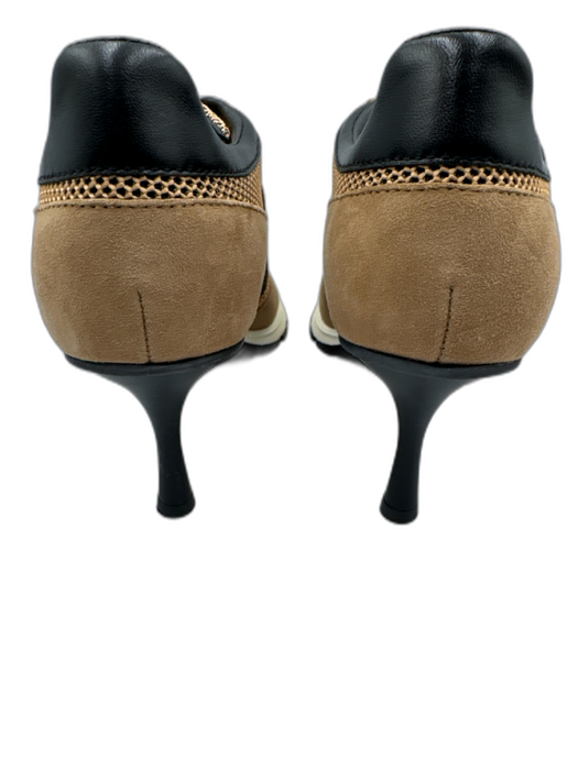 Sneex Shoe Size 6 Tan & black Textile & Leather Upper Suede Detail Sneakers Tan & black / 6