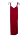 Reformation Size 4 Red Viscose Spaghetti Strap Tie Shoulder Shirred Back Dress Red / 4