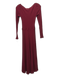 Reformation Size S Dark Red Lyocell blend Ribbed Knit Long Sleeve Dress Dark Red / S