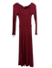 Reformation Size S Dark Red Lyocell blend Ribbed Knit Long Sleeve Dress Dark Red / S