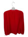 CeCe Size Small Red Polyester Embroidered V Neck Pleat Top Red / Small