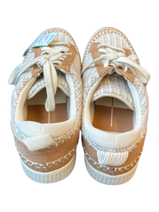 Dolce Vita Shoe Size 8 Cream & Brown Canvas & Leather Knit Athletic Sneakers Cream & Brown / 8