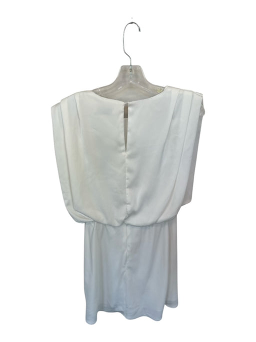 DO+BE Size S White Polyester Sleeveless Shoulder Pads Dress White / S
