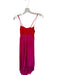 Olivaceous Size M Pink & Red Polyester Spaghetti Strap Color Block Maxi Dress Pink & Red / M