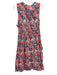 Roller Rabbit Size M Pink, Blue, White Viscose & Cotton floral print Midi Dress Pink, Blue, White / M