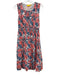 Roller Rabbit Size M Pink, Blue, White Viscose & Cotton floral print Midi Dress Pink, Blue, White / M