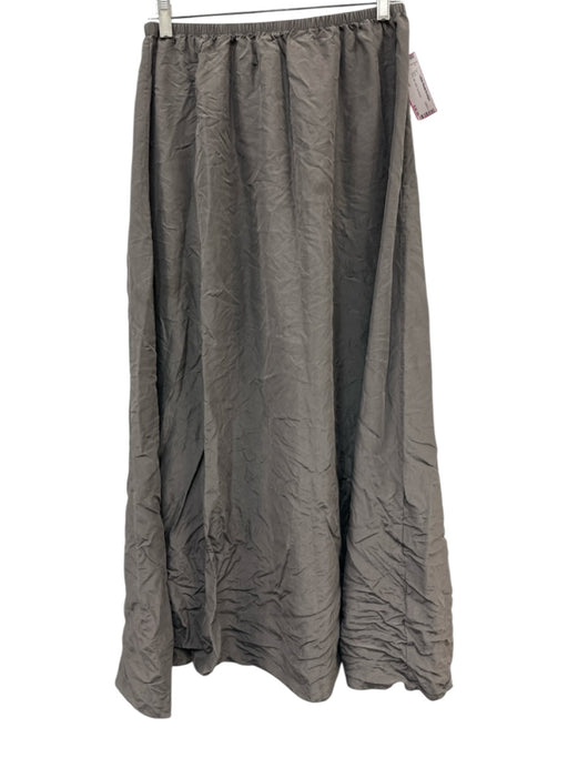 Garnet Hill Size S Grey Silk Maxi Skirt Grey / S