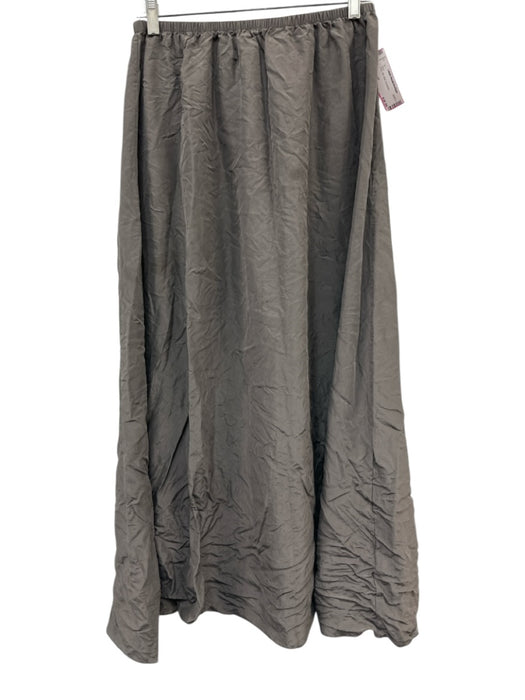Garnet Hill Size S Grey Silk Maxi Skirt Grey / S