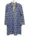Jude Connally Size S Periwinkle Blue & White Nylon Blend Long Sleeve Dress Periwinkle Blue & White / S