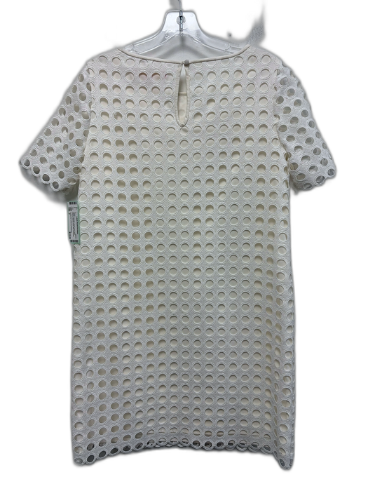 Catherine Catherine Maladrino Size 2 White Polyester Circle Lace Mini Dress White / 2
