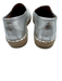 Ancient Shoe Size 37 White & Silver Leather Upper Metallic Detail Espadrille White & Silver / 37