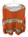 Free People Size M Orange & Green Cotton Long Balloon Sleeve Tie Dye Sweatshirt Orange & Green / M