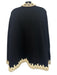 Oscar Oscar de la Renta Size Est M Black & White Wool Embroidered Design Coat Black & White / Est M