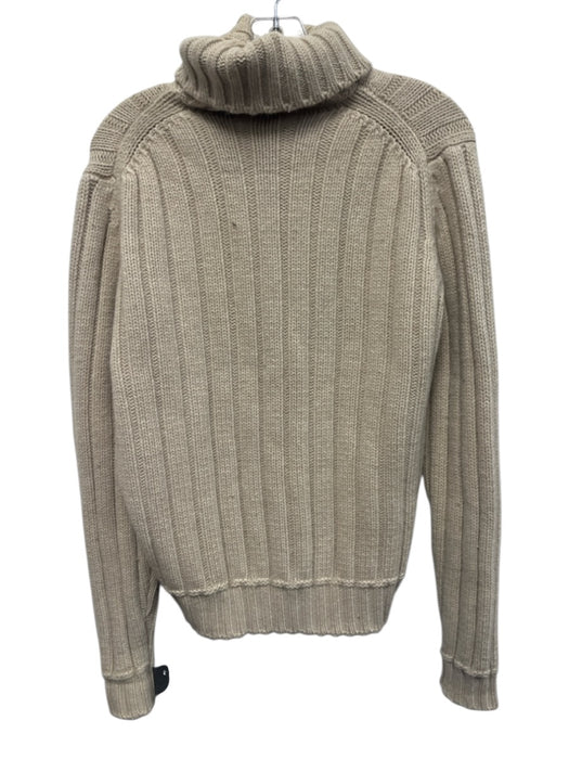 Burberry London Size S Khaki Beige Extrafine Merino Wool Chunky Pullover Sweater Khaki Beige / S