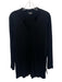 Eileen Fisher Size XS Black Cotton Long Sleeve Button Front Tunic Long Top Black / XS