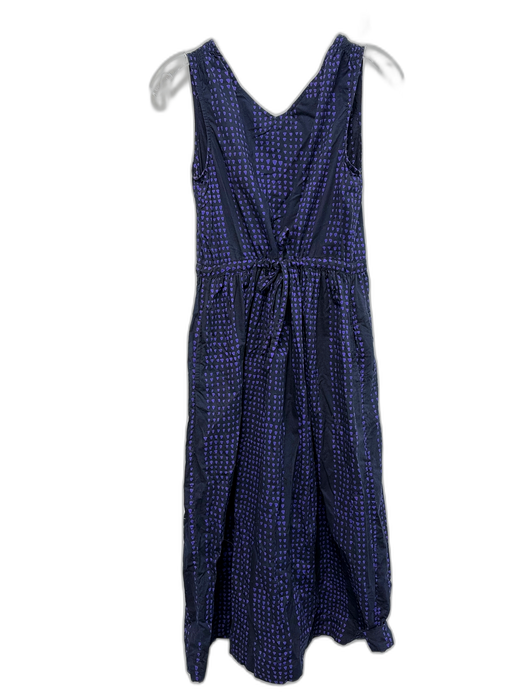Toast Size 6 Dark Blue & Purple Cotton Abstract Geometric Sleeveless Dress Dark Blue & Purple / 6