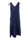 Toast Size 6 Dark Blue & Purple Cotton Abstract Geometric Sleeveless Dress Dark Blue & Purple / 6
