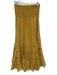 Trade Cloth Size Est L Yellow & red Cotton Abstract Print Shirred Waist Skirt Yellow & red / Est L
