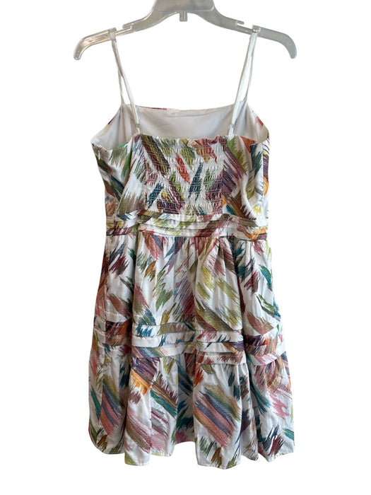 Willa Story Size M White & Multi Linen Spaghetti Strap Abstract Print Dress White & Multi / M