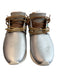 Esseutesse Shoe Size 37 Silver Leather Almond Toe Fringe Detail Sneaker Shoes Silver / 37