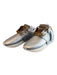 Esseutesse Shoe Size 37 Silver Leather Almond Toe Fringe Detail Sneaker Shoes Silver / 37