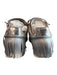 Esseutesse Shoe Size 37 Silver Leather Almond Toe Fringe Detail Sneaker Shoes Silver / 37