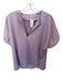 Caryn Lawn Size One Size Lavender Polyester Blend Scrunch Sleeve V Neck Top Lavender / One Size