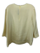 St. John Size M Butter Yellow Silk Blend 3/4 Sleeve Asymmetric Fold Detail Top Butter Yellow / M