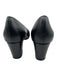 Stuart Weitzman Shoe Size 9.5 Black Leather Upper Block Heel Chisel Toe Pumps Black / 9.5